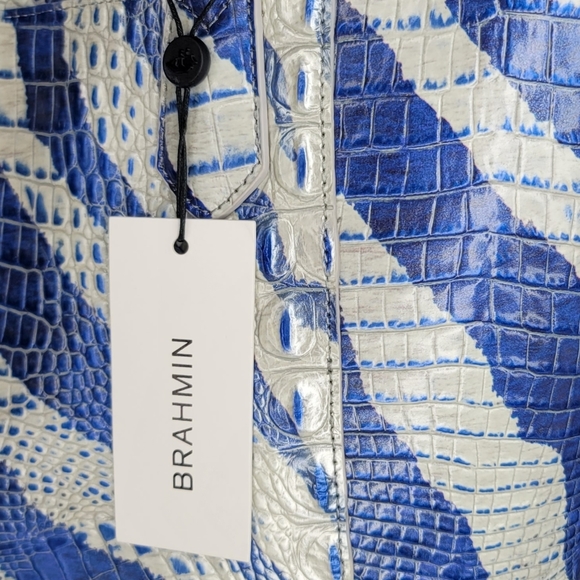 💥  Brahmin 2 PCS SET Shoulder Bag Purse Ombre Melbourne + XL Clutch NWT - Picture 10 of 16